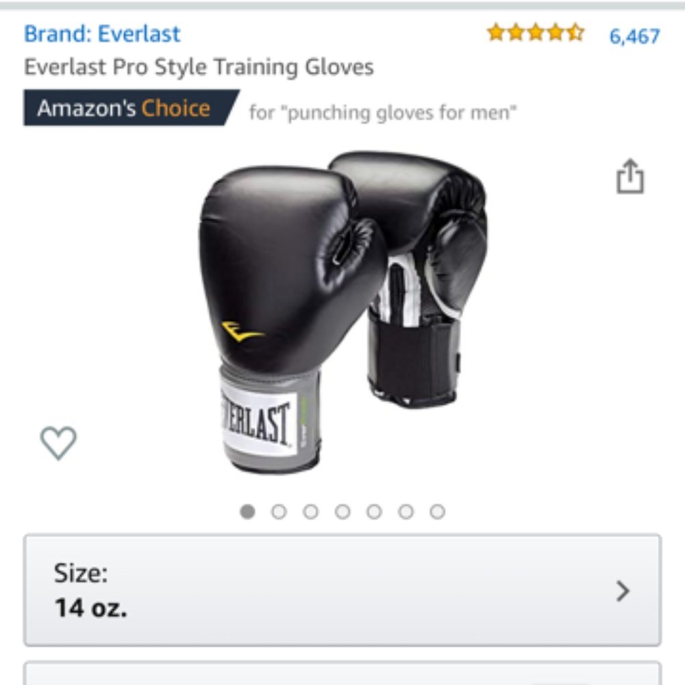 [Like New] Everlast Pro Style Training Gloves -Blk